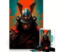 Samurai Warrior Portrait Adult Jigsaw Puzzles 1000 Pieces Brain Workout Toy Casual Relax Image Assembly Artistic Gift (38x26cm)