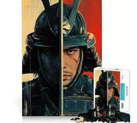 Samurai Warrior Portrait Jigsaw Puzzles 1000 Piece for Adults Think Smart Toy Together Fun Accurate Cut Art Display (38x26cm)