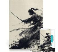 Samurai Warrior Portrait Jigsaw Puzzles 1000 Pieces for Adults Logic Sense Toy Leisure Time Smooth Edge Seasonal Gift (50x75cm)