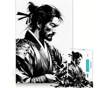 Samurai Warrior Portrait Jigsaw Puzzles for Teenagers 1000 Pieces Wise Think Toy Leisure Fun Clear Cut Wall Art Decor (38x52cm)