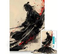 Samurai Warrior Portrait Puzzles for Teenagers 1000 Pieces Strengthen Recall Calm Pastime Quality Edge Festive Gift (38x26cm)