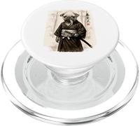 Samurai Warrior Pug, Pugese Japanese Ink Art PopSockets PopGrip for MagSafe