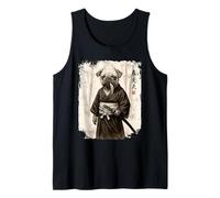 Samurai Warrior Pug, Pugese Japanese Ink Art Tank Top