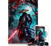 Samurai Warrior Puzzle for Teenagers 1000 Pieces Mind Exercise Toy Gentle Relax Design Assembly Xmas Surprise (38x26cm)