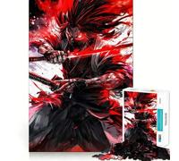 Samurai Warrior Rage 1000 Piece Jigsaw Puzzles for Adults Jigsaw Memory Gain Stress Release Design Assembly Xmas Gift (38x26cm)