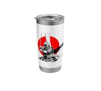 Samurai Warrior Red Circle Stainless Steel Insulated Tumbler