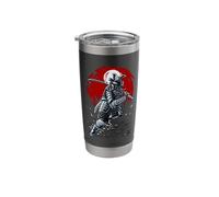 Samurai Warrior Red Circle Stainless Steel Insulated Tumbler