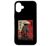 Samurai Warrior Red Spider Lily Flower Anime Otaku Japanese Case for iPhone 16 Plus