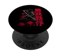 Samurai Warrior Red Spider Lily Flower Anime Otaku Japanese PopSockets Adhesive PopGrip