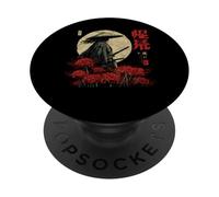 Samurai Warrior Red Spider Lily Flower Anime Otaku Japanese PopSockets Adhesive PopGrip