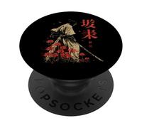 Samurai Warrior Red Spider Lily Flower Anime Otaku Japanese PopSockets Adhesive PopGrip