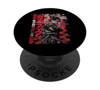 Samurai Warrior Red Spider Lily Flower Anime Otaku Japanese PopSockets Adhesive PopGrip