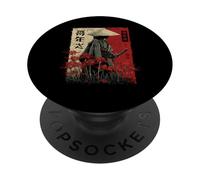 Samurai Warrior Red Spider Lily Flower Anime Otaku Japanese PopSockets Adhesive PopGrip
