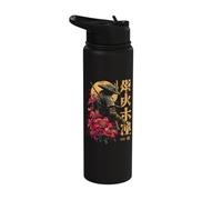 Samurai Warrior Red Spider Lily Flower Anime Otaku Japanese Stainless Steel Insulated Water Bottle