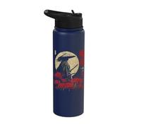 Samurai Warrior Red Spider Lily Flower Anime Otaku Japanese Stainless Steel Insulated Water Bottle