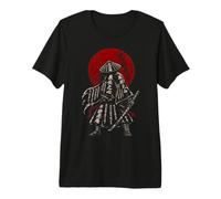 Samurai Warrior Red Sun Japanese Art Premium T-Shirt