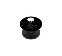 Samurai Warrior Rising Moon Japanese Silhouette Design PopSockets Adhesive PopGrip