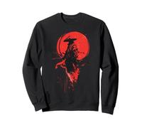 Samurai Warrior Ronin Retro Moon Anime Japanese Art Sweatshirt