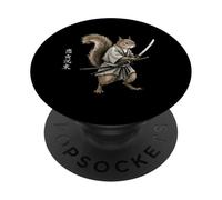 Samurai Warrior Squirrel Japan Tradition Ukiyo-E PopSockets Adhesive PopGrip