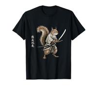 Samurai Warrior Squirrel Japan Tradition Ukiyo-E T-Shirt
