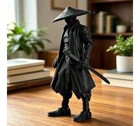 Samurai Warrior Statue 10cm, Funny Desktop Accessory Creative Samurai Ornaments Crafts Decorative Model 3D Printed Warrior Ornament