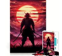 Samurai Warrior Sunset 1000 Piece Jigsaw Puzzles for Adults Smart Reason Toy Quiet Fun Smooth Edge Festival Gift (38x52cm)