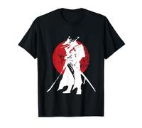 Samurai Warrior Sword Retro Japanese & T-Shirt Design T-Shirt