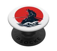 Samurai Warrior T-Shirt | Rising Sun Japanese Art Tee PopSockets Adhesive PopGrip