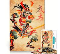Samurai Warrior Traditional Art 1000 Piece Jigsaws for Teenagers Puzzle Reason Skill Toy Mental Relax Exact Cut (38x26cm)
