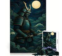 Samurai Warrior Under Moonlight 1000 Piece Jigsaw Puzzles for Adults Jigsaw Think Toy Home Enjoy Fine Cut Santa Wish Gift (38x52cm)