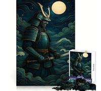 Samurai Warrior Under Moonlight Jigsaw Puzzles 1000 Pieces for Adults Logic Sense Toy Leisure Time Smooth Edge Seasonal Gift (50x75cm)