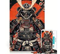 Samurai Warrior with Cherry Blossoms Jigsaw Puzzles for Teenagers 1000 Piece Wise Think Toy Gentle Leisure Tight Cut Santa Wish List (38x52cm)