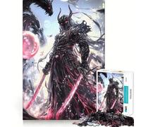 Samurai Warrior with Dragon 1000 Piece Jigsaw Puzzles for Teenagers Jigsaw Think Game Calm Mind Quality Edge (38x52cm)