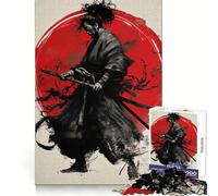 Samurai Warrior with Dual Swords 1000 Piece Jigsaw Puzzles for Teenagers Jigsaw Logic Train Toy Stress Relief Smooth Cut Memorable Gift (38x26cm)