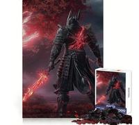 Samurai Warrior with Flaming Swords Adult Jigsaw Puzzles 1000 Pieces Brain Workout Toy Casual Relax Image Assembly Artistic Gift (38x26cm)