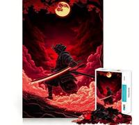 Samurai Warrior with Glowing Red Katana Jigsaw Puzzles for Adults1000 Pieces Clear Logic Toy Leisure Time Perfect Cut Creative Gift (50x75cm)