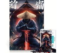 Samurai Warrior with Glowing Sword 1000 Piece Jigsaw Puzzle for Adults Smart Reason Toy Home Enjoy Sharp Edge Santa Wish Item (38x26cm)