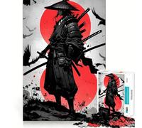 Samurai Warrior with Katana And Birds 1000 Pieces Jigsaws Adults Puzzles Gifts Strong Logic Toy Soothing Play Clear Edge Heartfelt Gift (38x52cm)