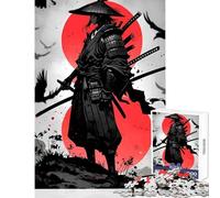 Samurai Warrior with Katana And Birds Jigsaw Puzzles 1000 Pieces for Teenagers Funny Gifts Suitable for Couples DIY Toys Suitable for Ages 14 And Up (38x52cm)