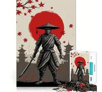 Samurai Warrior with Katana And Pagodas 1000 Piece Jigsaw Puzzle for Adults Smart Reason Toy Home Enjoy Sharp Edge Santa Wish Item (38x26cm)