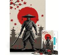 Samurai Warrior with Katana And Pagodas 1000 Piece Jigsaw Puzzles for Teenagers Intellect Toy Family Time Quality Cut Unique Gift (38x52cm)
