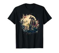 Samurai Warrior With Katana Mount Fuji Cherry Blossom Art T-Shirt