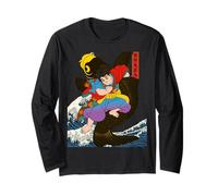 Samurai Warrior with Koi Fish in Traditional Japanese Style Long Sleeve T-Shirt