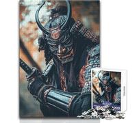 Samurai Warrior with Mask 1000 Piece Puzzle For Adults Play And Learn Smart Activity Unique Heartfelt Celebration Gift Size 50x75cm