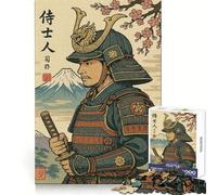 Samurai Warrior with Mount Fuji Jigsaw Puzzle 1000 Piece for Teenagers Logic Train Toy Light Relax Smooth Cut Wall Art Decor (50x75cm)