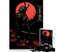 Samurai Warrior with Rising Sun 1000 Piece Jigsaw Puzzles for Teenagers Jigsaw Think Game Calm Mind Quality Edge (50x75cm)