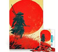Samurai Warrior with Rising Sun 1000 Piece Jigsaws for Teenagers Puzzle Mental Toy Peaceful Time Premium Cut Artistic Gift (38x52cm)