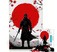 Samurai Warrior with Rising Sun 1000 Pieces Jigsaw Puzzles for Teenagers Logic Sense Toy Simple Fun Smooth Edge Stylish Gift (50x75cm)
