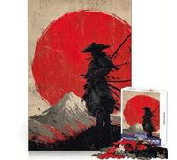 Samurai Warrior with Rising Sun for Adults 1000 Piece Jigsaw Puzzle Mind Exercise Toy Family Joy Precision Cut Lovely Gift (50x75cm)