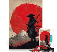 Samurai Warrior with Rising Sun for Adults 1000 Piece Jigsaw Puzzle Mind Exercise Toy Family Joy Precision Cut Lovely Gift (50x75cm)